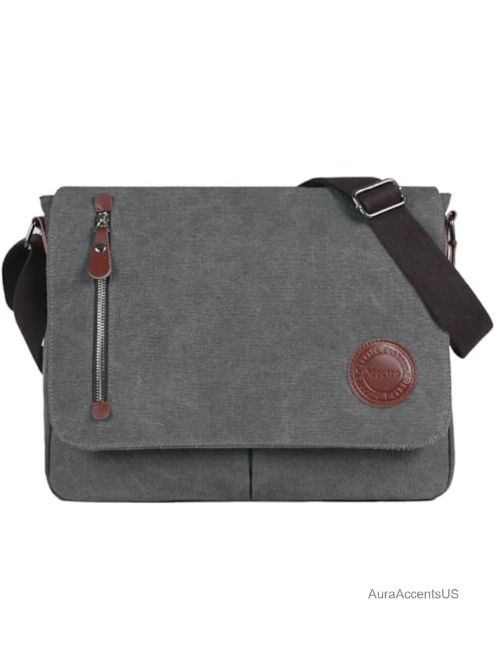 Vintage Canvas Messenger Bag 13.5" Laptop Satchel Crossbody Work Travel College